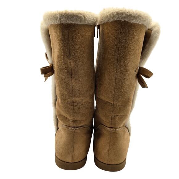 Gymboree 3 Brown Girl's Fur  Insulated Shearling Style Snow Winter Boots Shoes - Picture 3 of 5